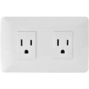 Tomacorrientes Doble con Tierra 127V 15 Amp ABS