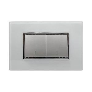 INTERRUPTOR DOBLE ACRILICO BLANCO 1 WAY 10A 110V-250V