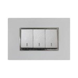 INTERRUPTOR TRIPLE ACRILICO BLANCO 1 WAY 10A 110V-250V