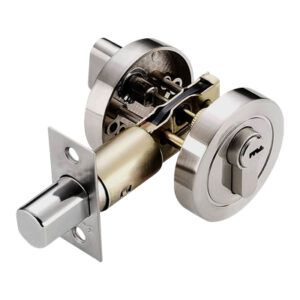 CERROJO LLAVE-PERILLA DE ACERO BRILLANTE