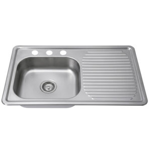FREGADERO DE ACERO INOXIDABLE DERECHO