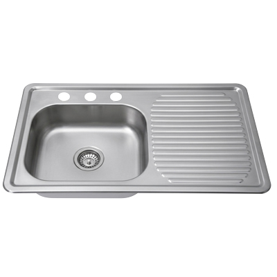 FREGADERO DE ACERO INOXIDABLE DERECHO