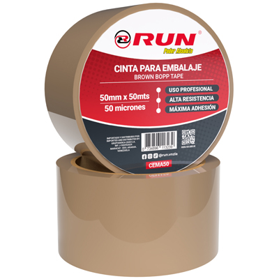 Cinta marrón para embalaje 50m