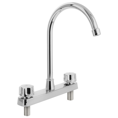 Grifería de acero inoxidable para fregadero 8" Barstow